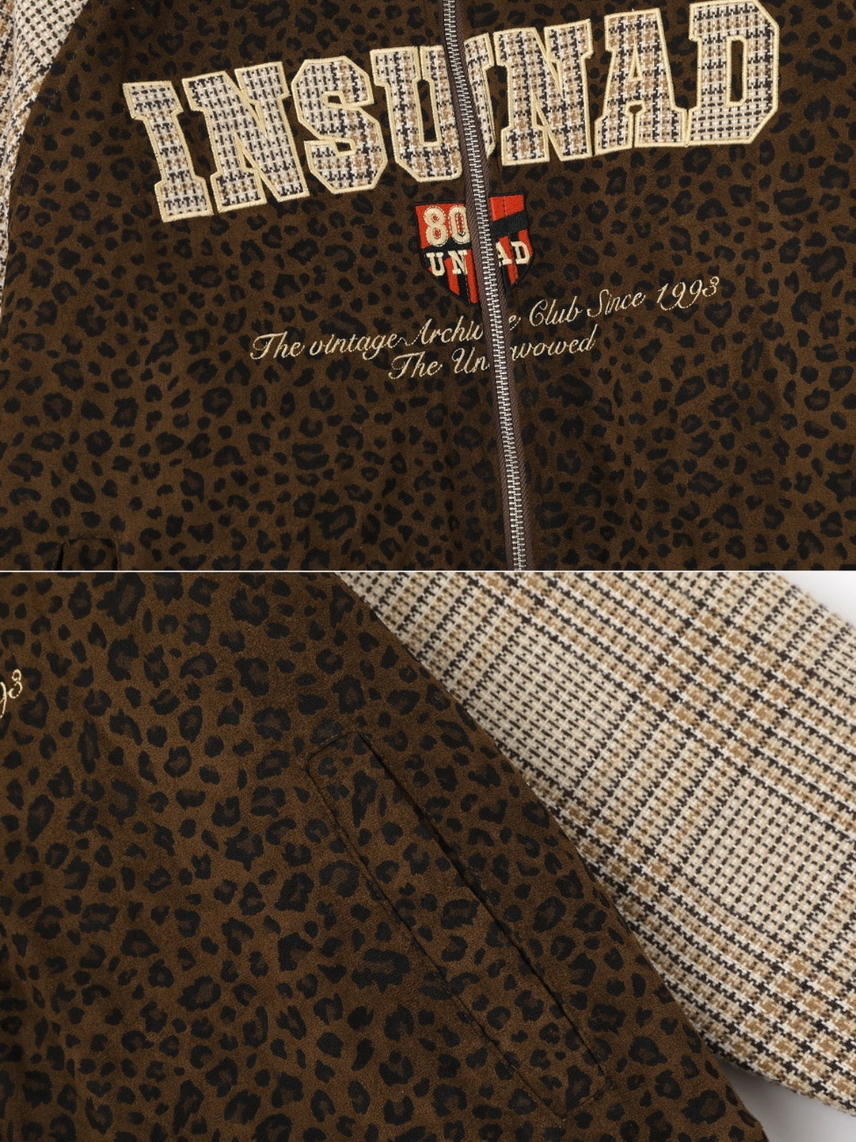 LEOPHIX – Oversized Print Zip Up Hoodie