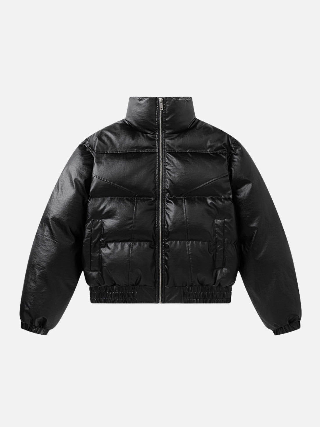 CHOKO – Leather Basic Puffer Jacket