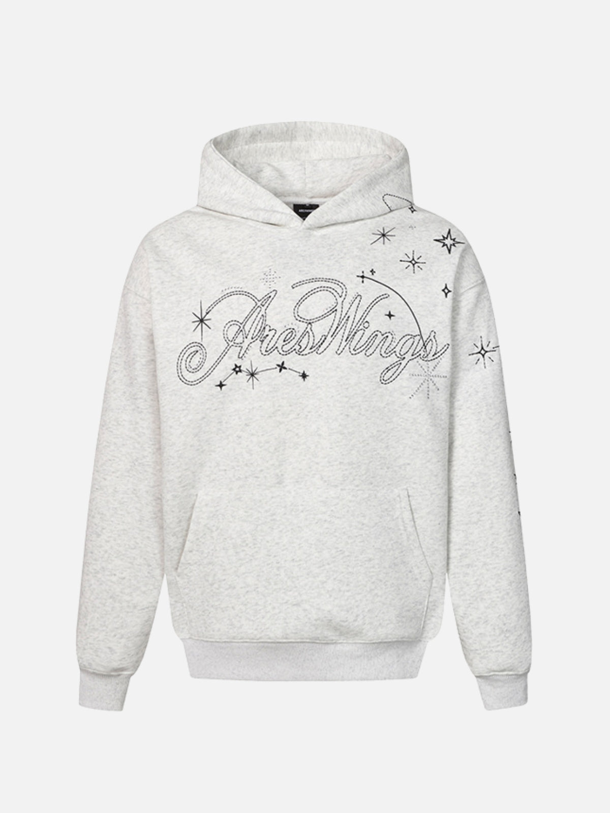 ARESY - Oversized Embroidered Hoodie White | Teenwear.eu