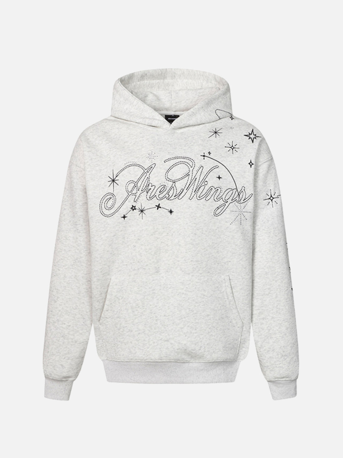 ARESY - Oversized Embroidered Hoodie Black | Teenwear.eu