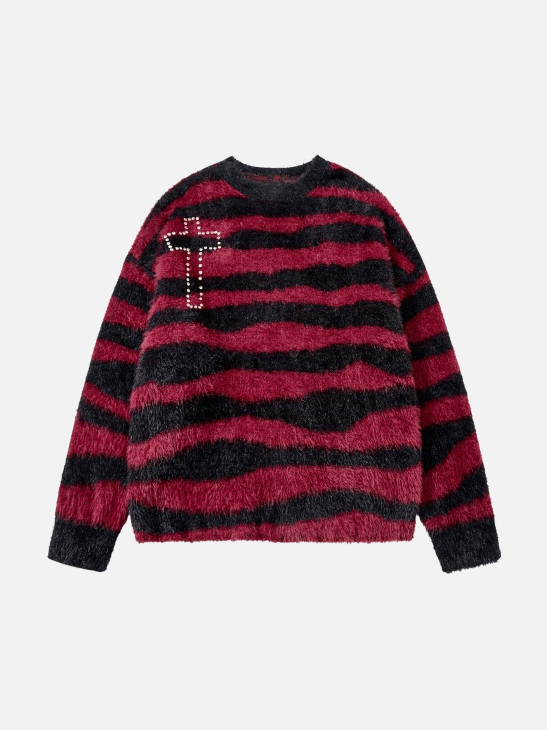 CROSSE - Rhinestone Oversized Graphic Sweater