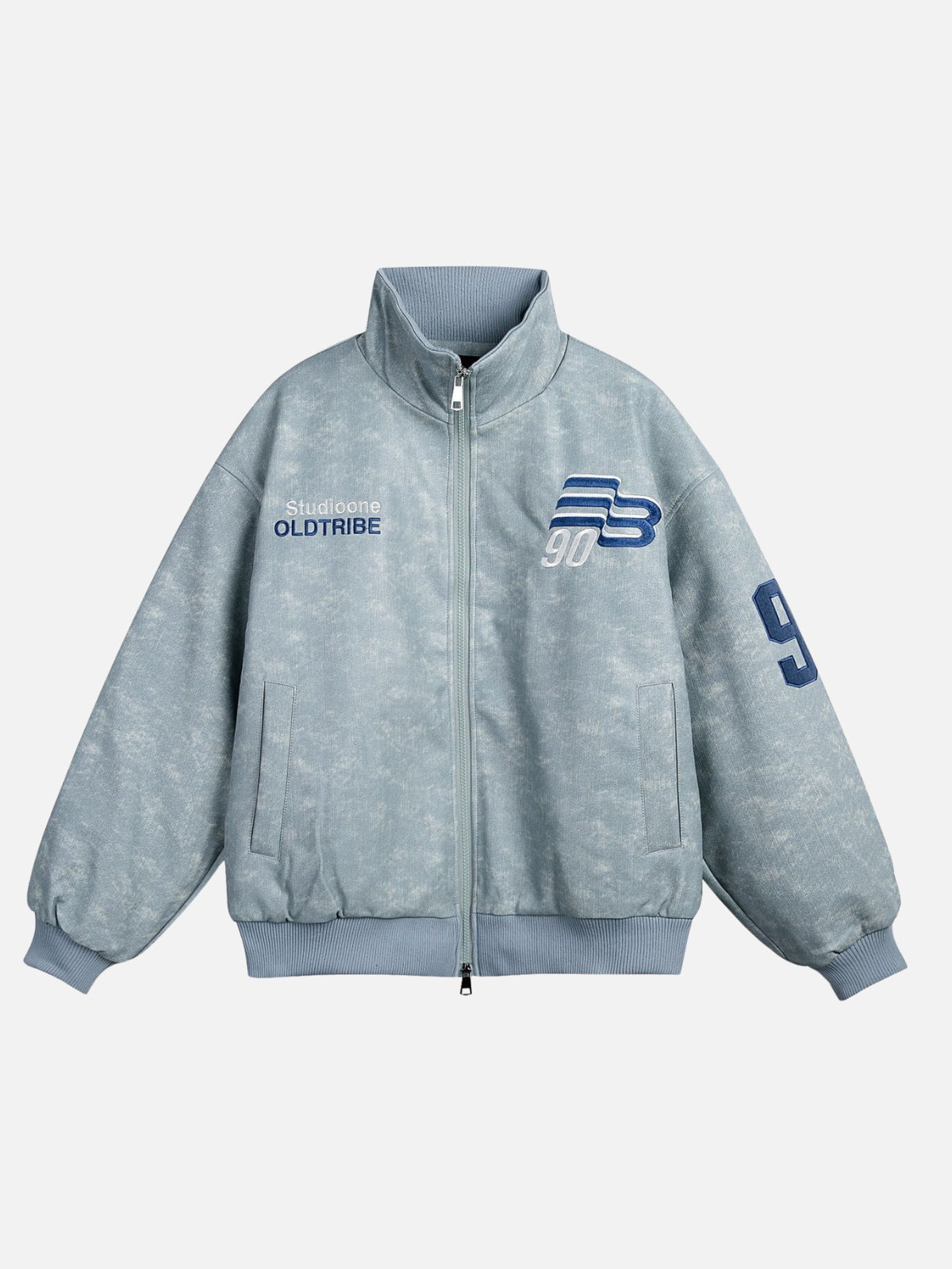 TRIBONO – Oversized Embroidered Varsity Jacket