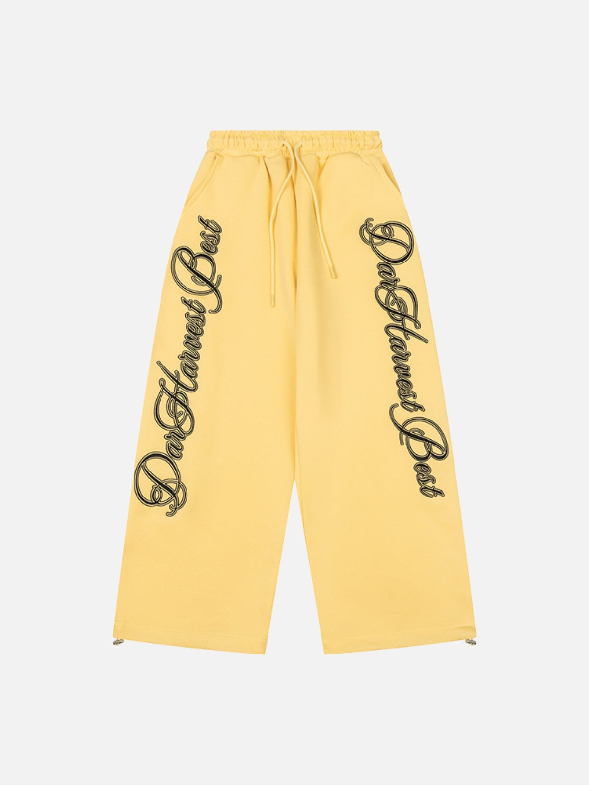 HARVESTY - Baggy Print Sweatpants Yellow | Teenwear.eu