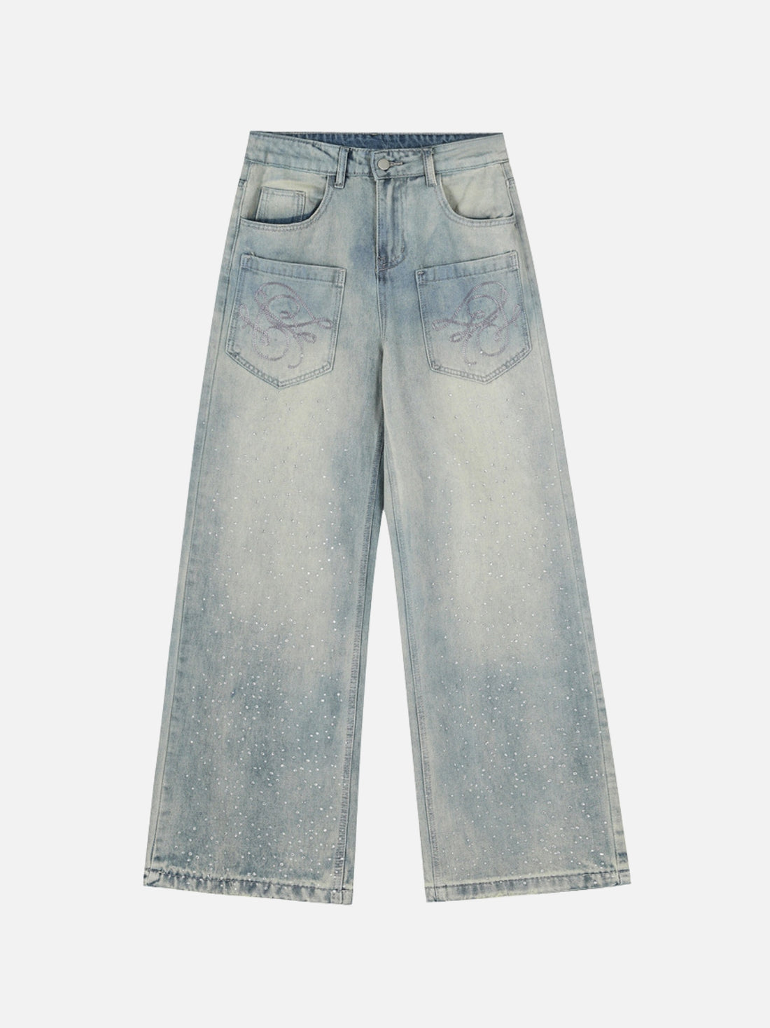 CRYSTALES - Baggy Basic Jeans Blue | TEENWEAR.EU