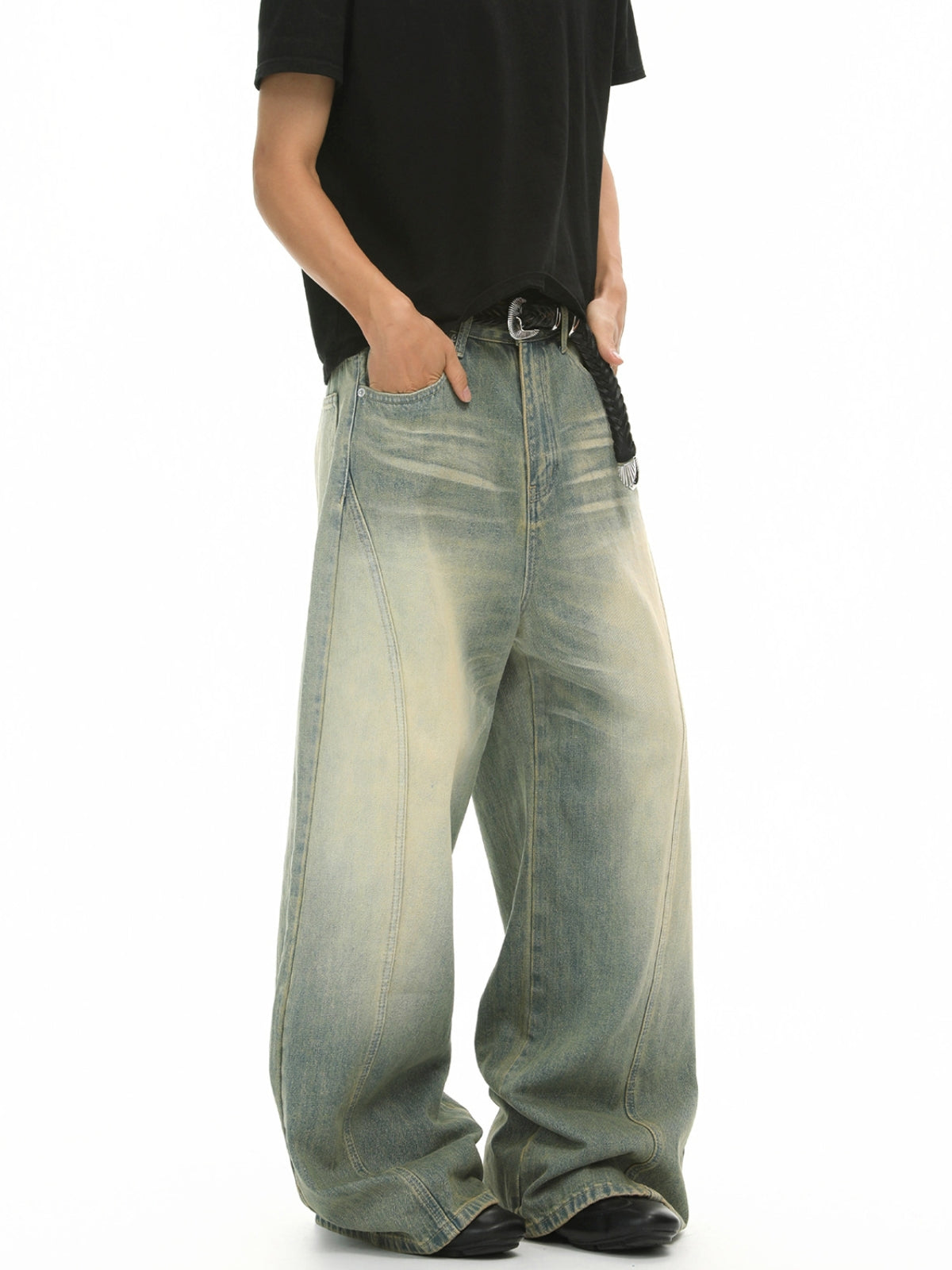RETRO - Baggy Basic Denim Jeans