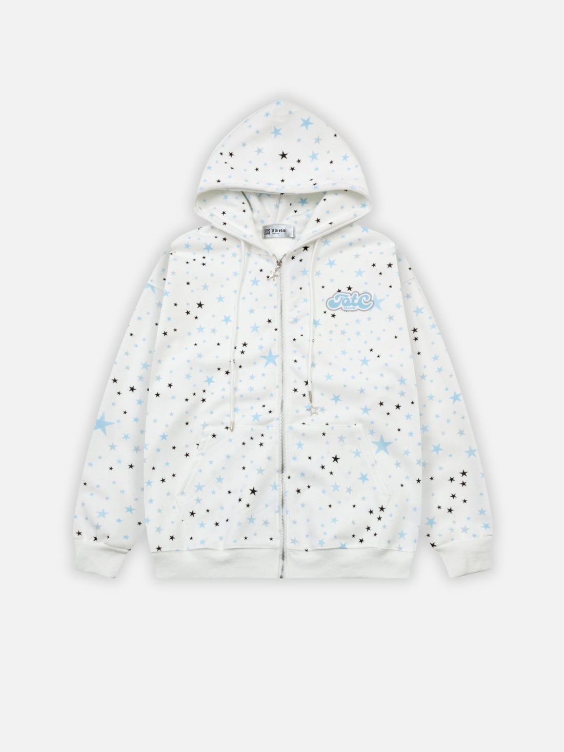 DREAMER STAR - Oversized Graphic Zip Up Hoodie Black | TEENWEAR.EU