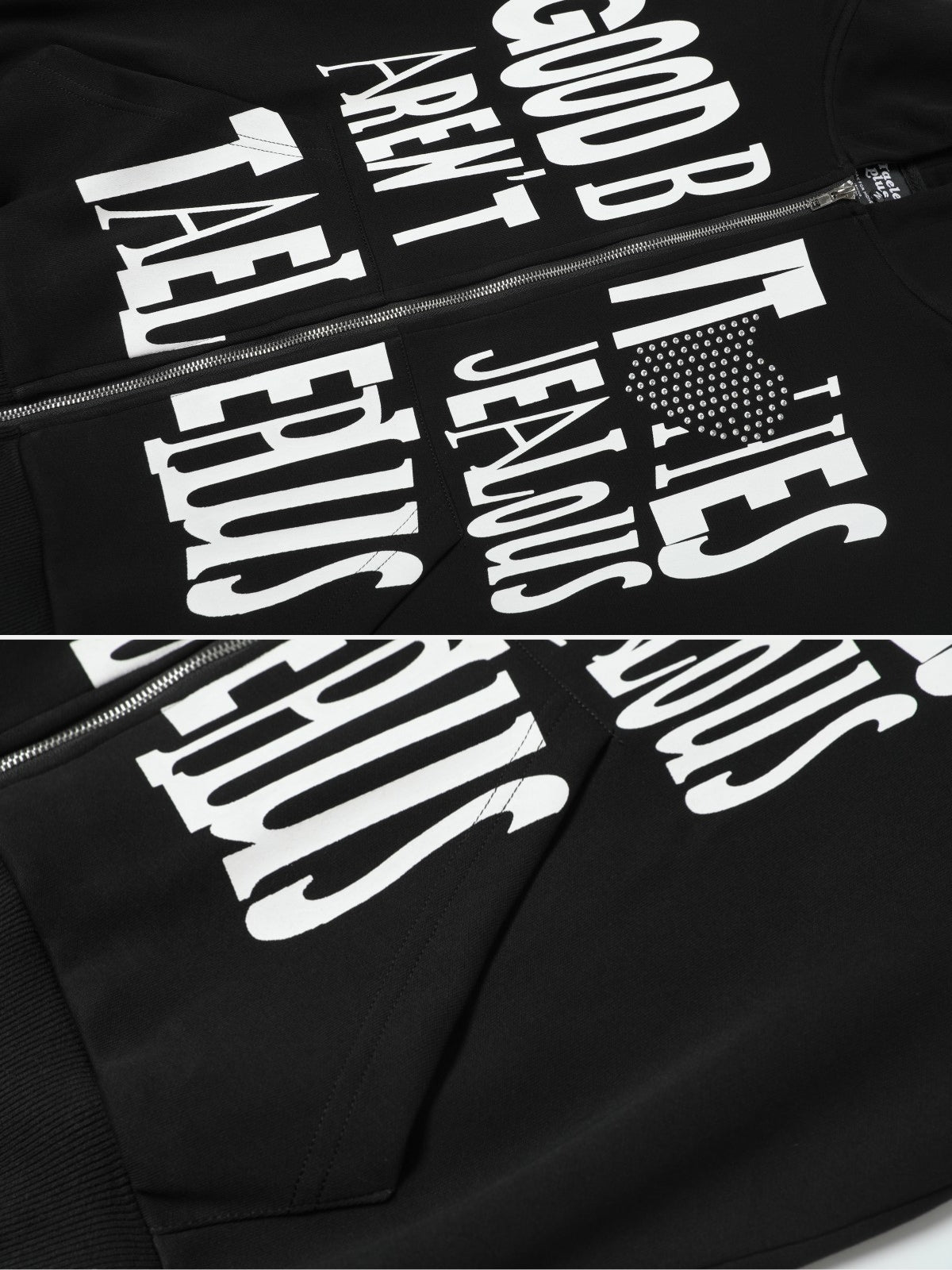 JEALOUS - Oversized Graphic Zip Up Hoodie | TEENWEAR.EU