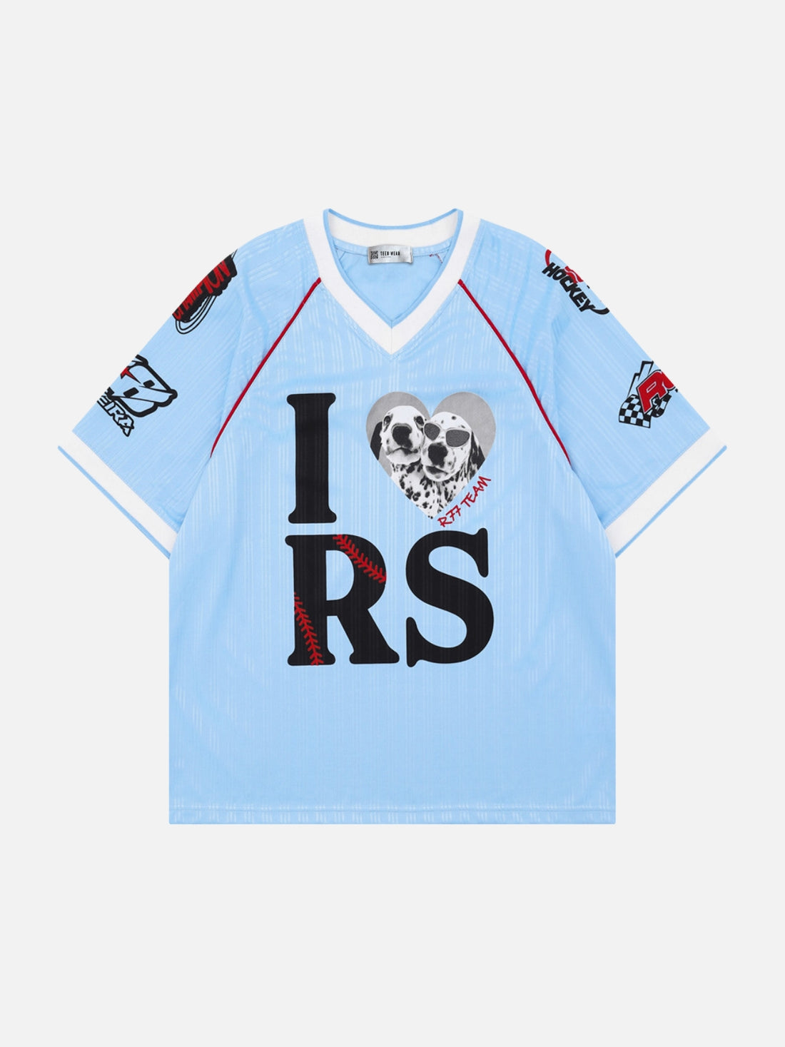 LOVE RS - Oversized Graphic Jersey T-Shirt Blue | TEENWEAR.EU