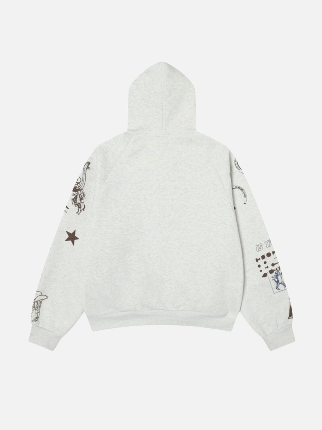 TAP CATS - Oversized Graphic Zip Up Hoodie Grey | TEENWEAR.EU