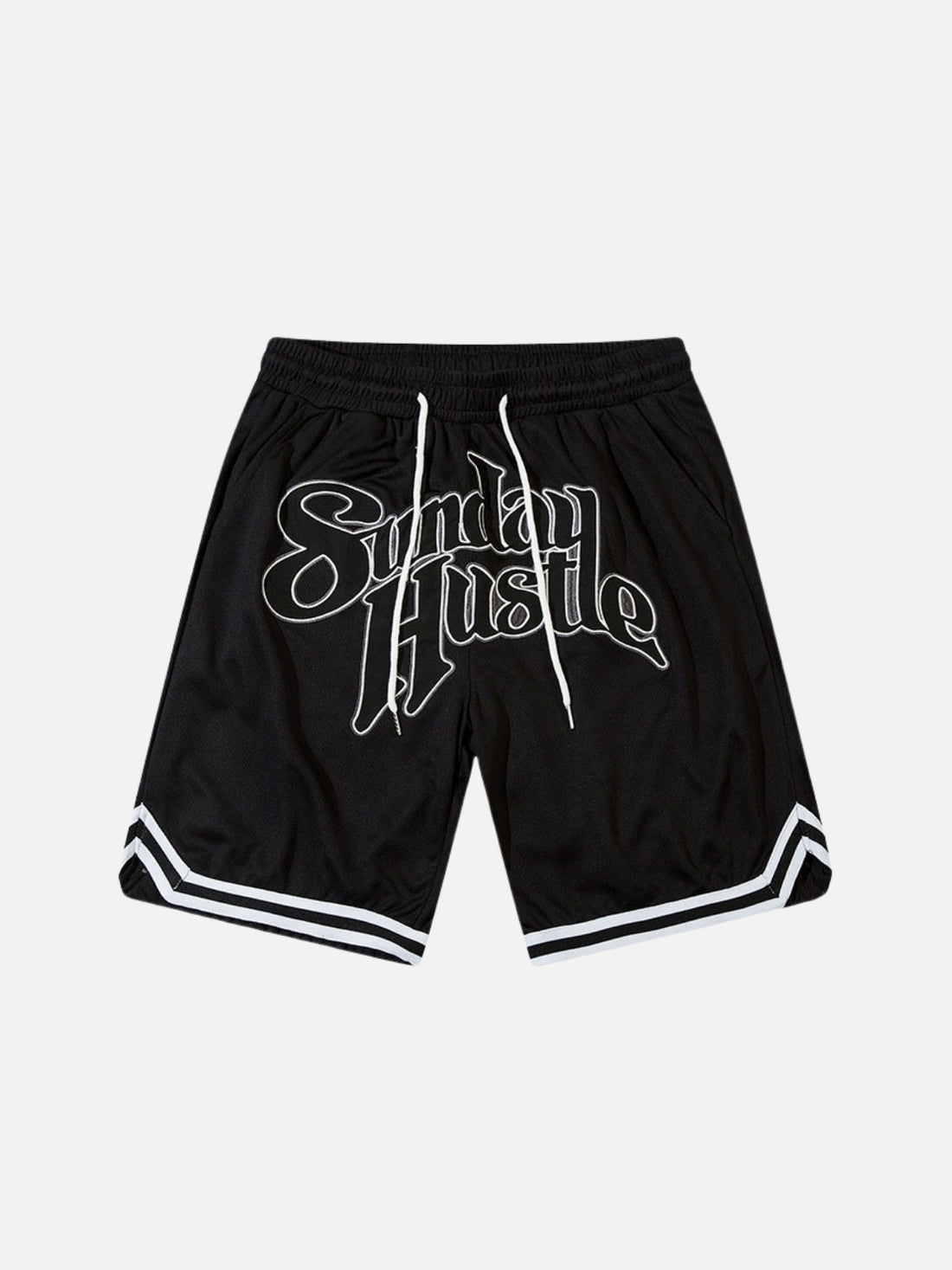 HUSTLE - Regular Graphic Shorts Blue | TEENWEAR.EU