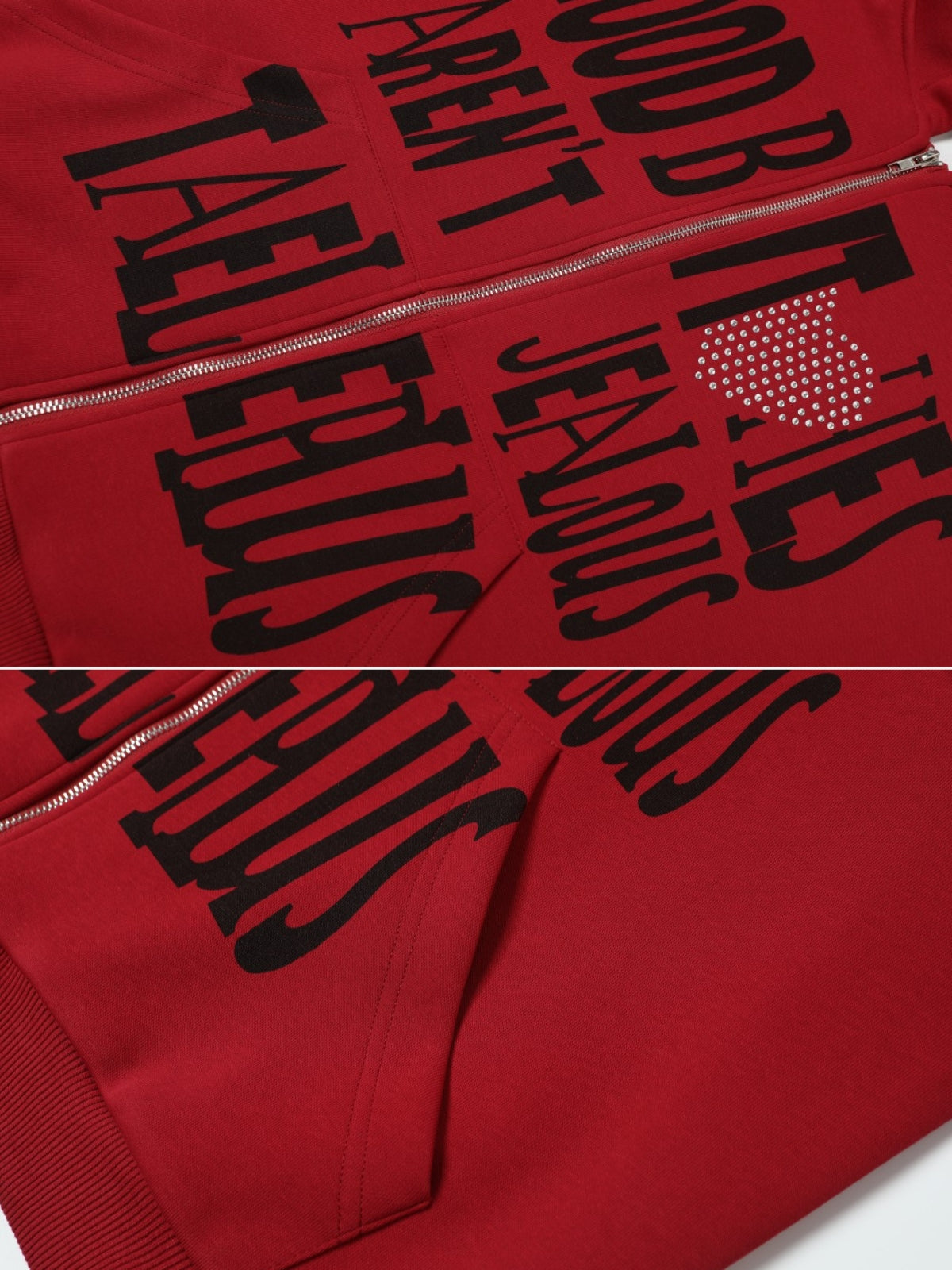 JEALOUS - Oversized Graphic Zip Up Hoodie | TEENWEAR.EU