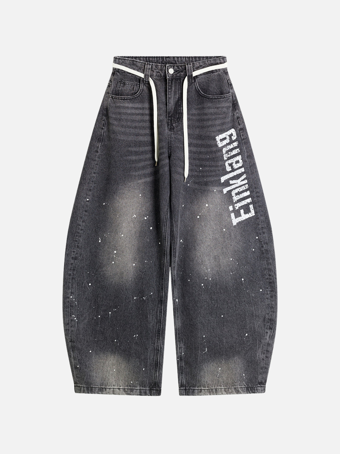 Einkang - Baggy Graphic Jeans Dark Grey | TEENWEAR.EU