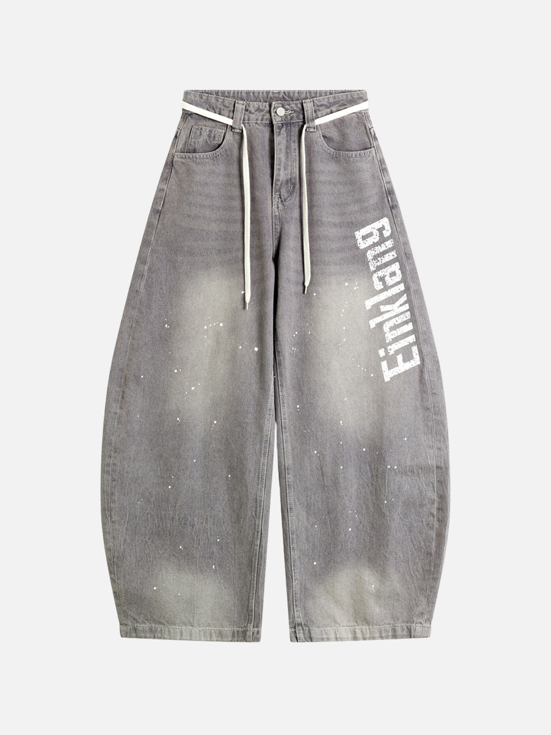 Einkang - Baggy Graphic Jeans Dark Grey | TEENWEAR.EU