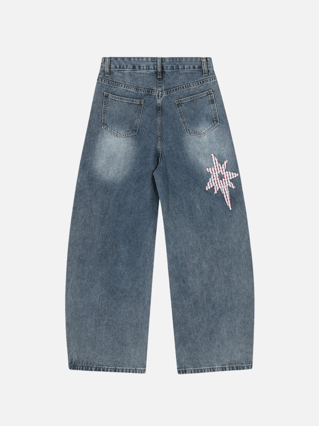 YEEHAW - Baggy Embroidered Basic Jeans Blue | TEENWEAR.EU