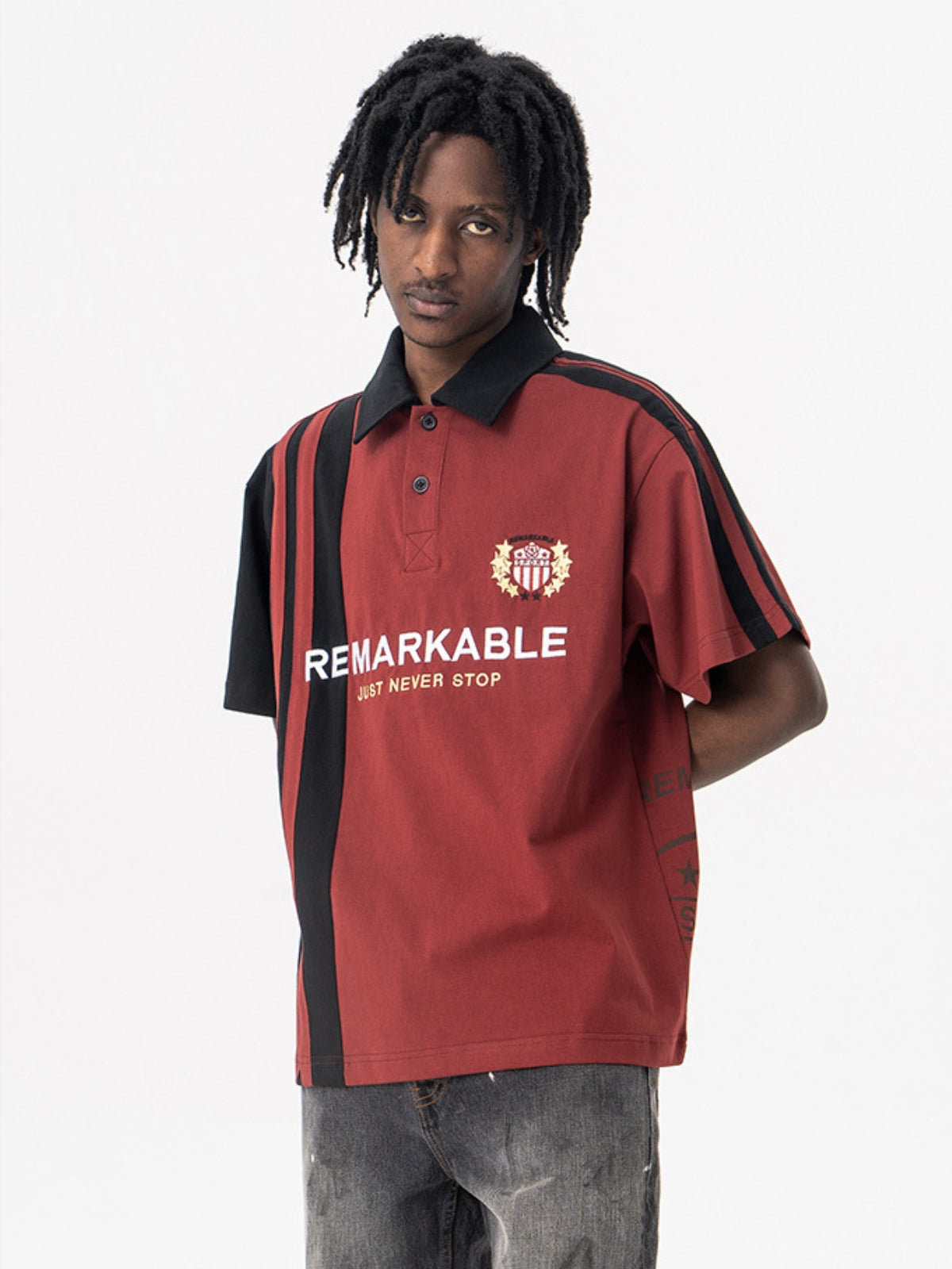 REMARKABLE - Oversized Print Polo Shirt | TEENWEAR.EU