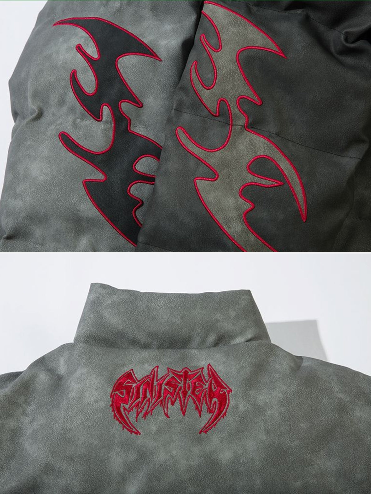 SINISTER - Puffer Embroidered Jacket | TEENWEAR.EU