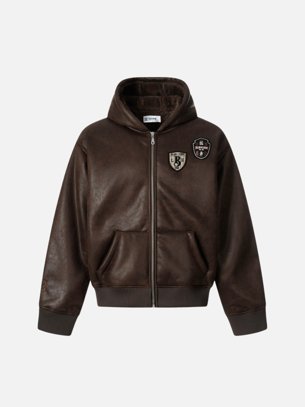 DARKON – Oversized Embroidered Leather Jacket