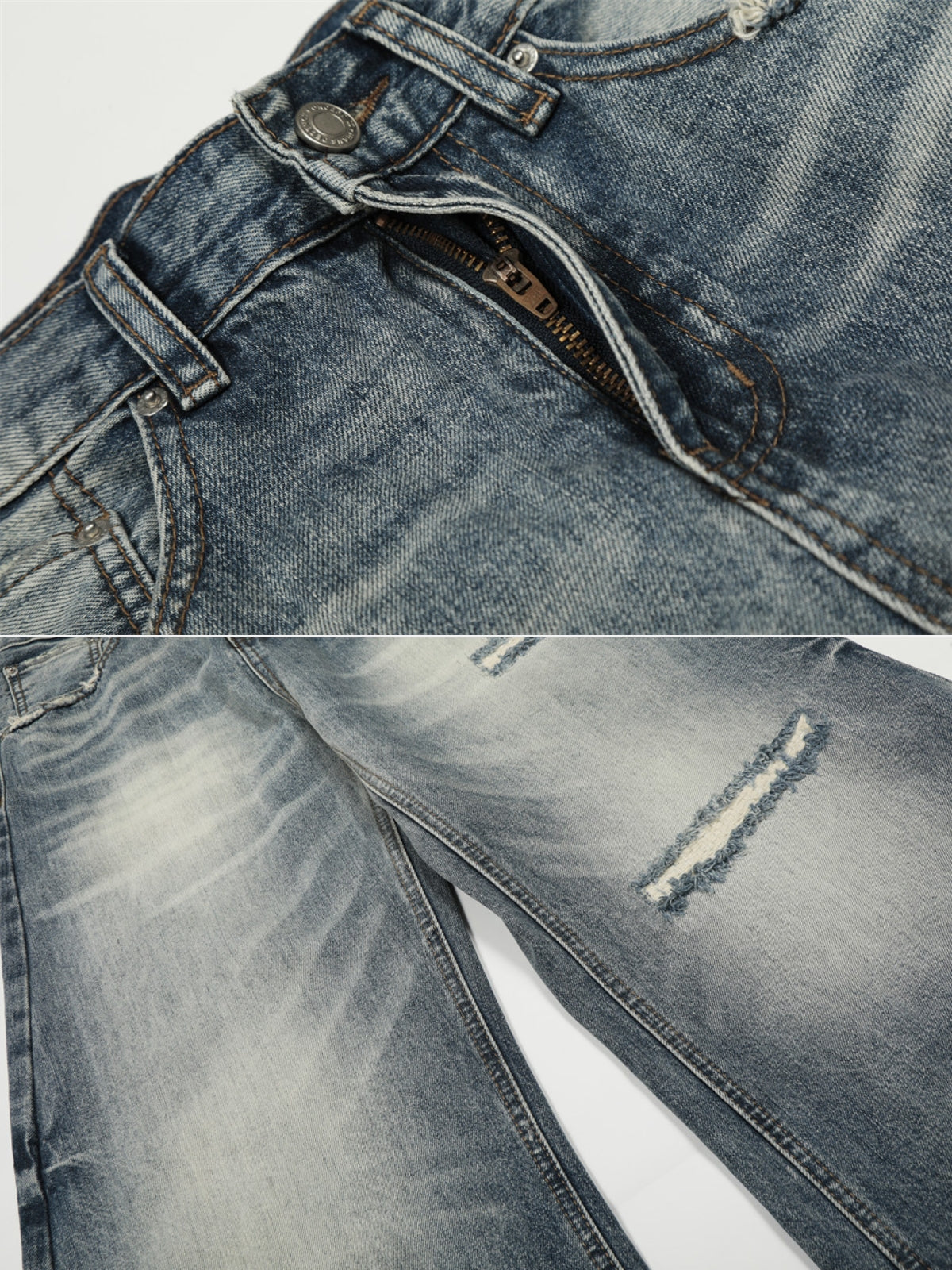 CRASO – Baggy Distressed Basic Jeans