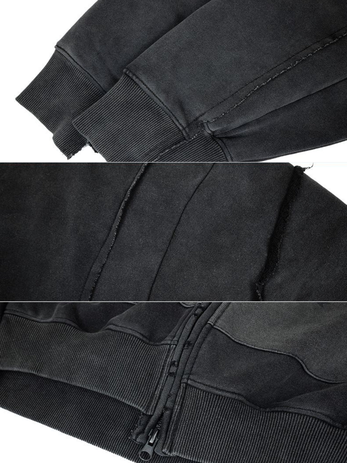 GRUNGEE - Oversized Graphic Zip Up Hoodie