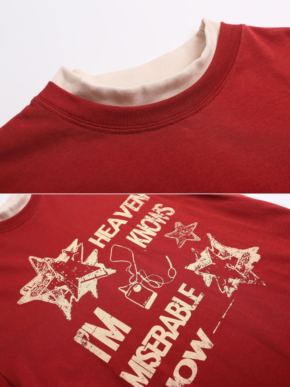 HEAVEN KNOWS - Oversized Print Long Sleeved T-Shirt | TEENWEAR.EU