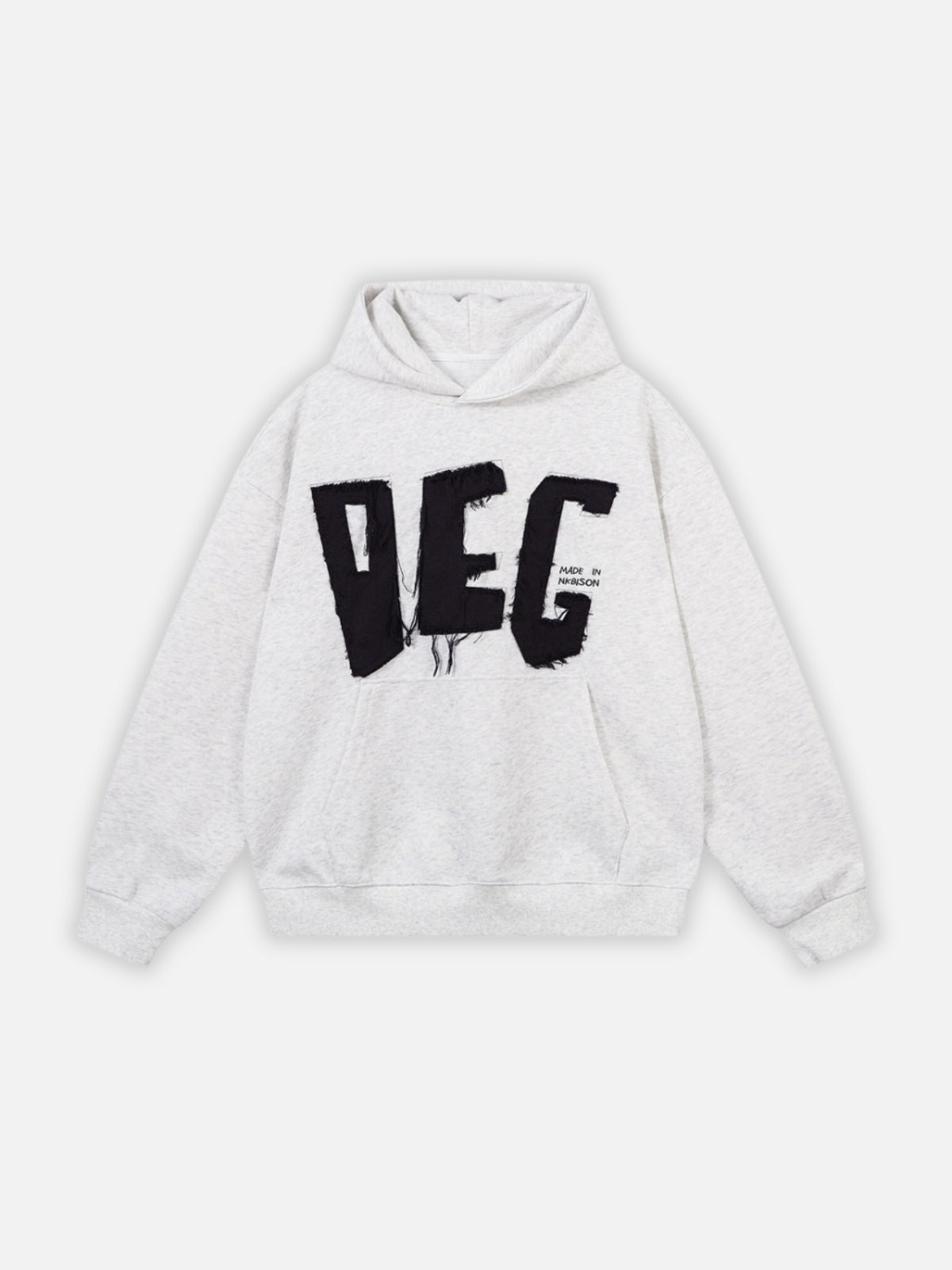 PEC - Oversized Embroidered Hoodie Grey | TEENWEAR.EU