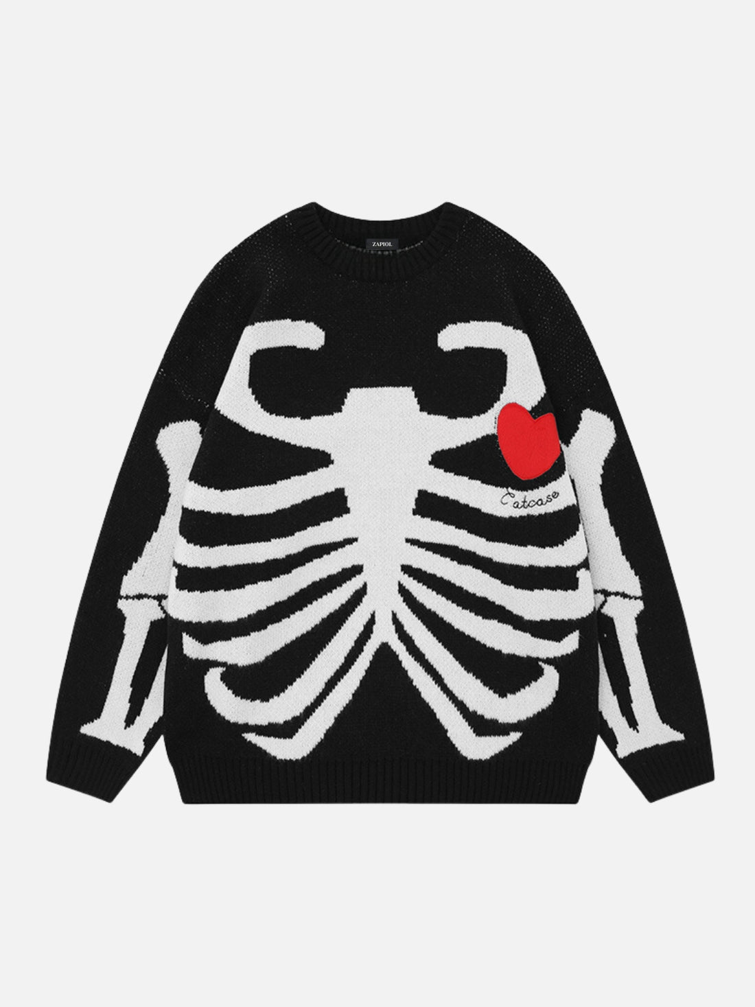 BONES - Oversized Graphic Sweater Black | TEENWEAR.EU