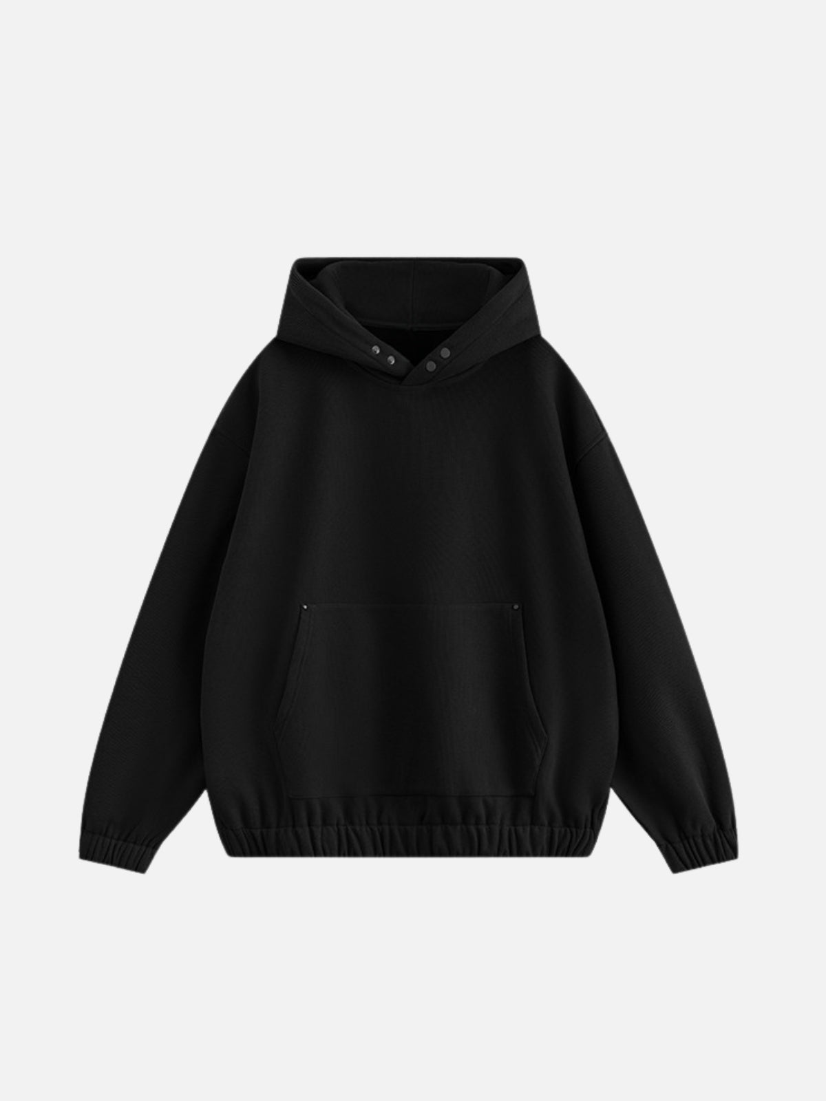 GUMA - Oversized Basic Cropped Hoodie Black | TEENWEAR.EU