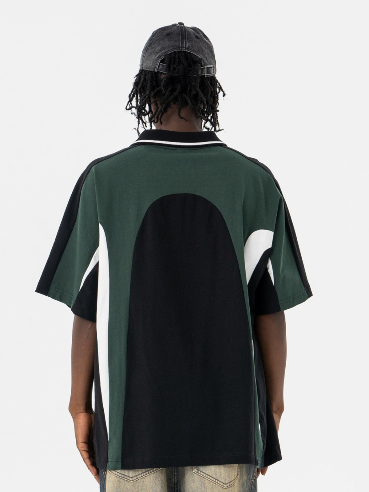 HANZE - Oversized Embroidered Polo T-Shirt | TEENWEAR.EU