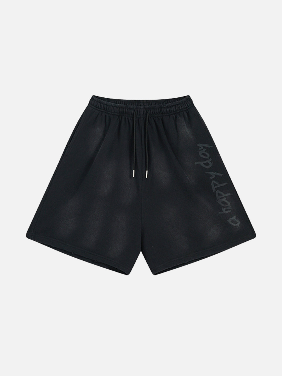 HAPPY DAY - Loose Print Washed Shorts Beige | TEENWEAR.EU