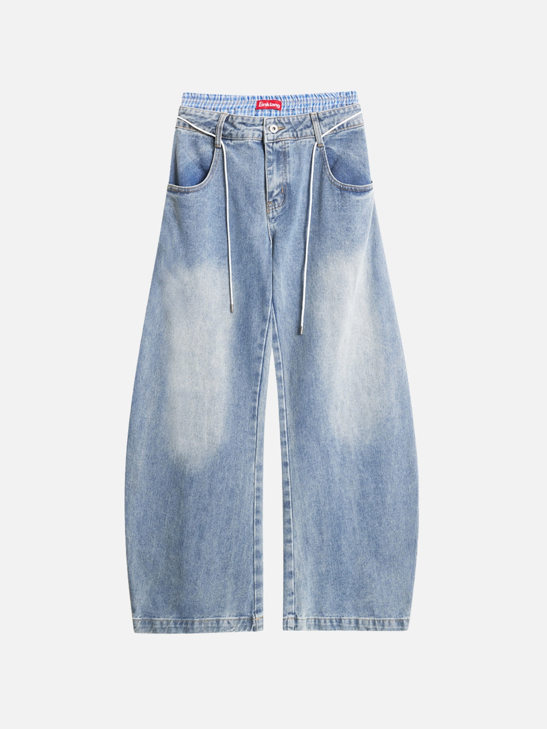 EIKLANG - Baggy Boxer Peek Denim Basic Jeans Blue | TEENWEAR.EU