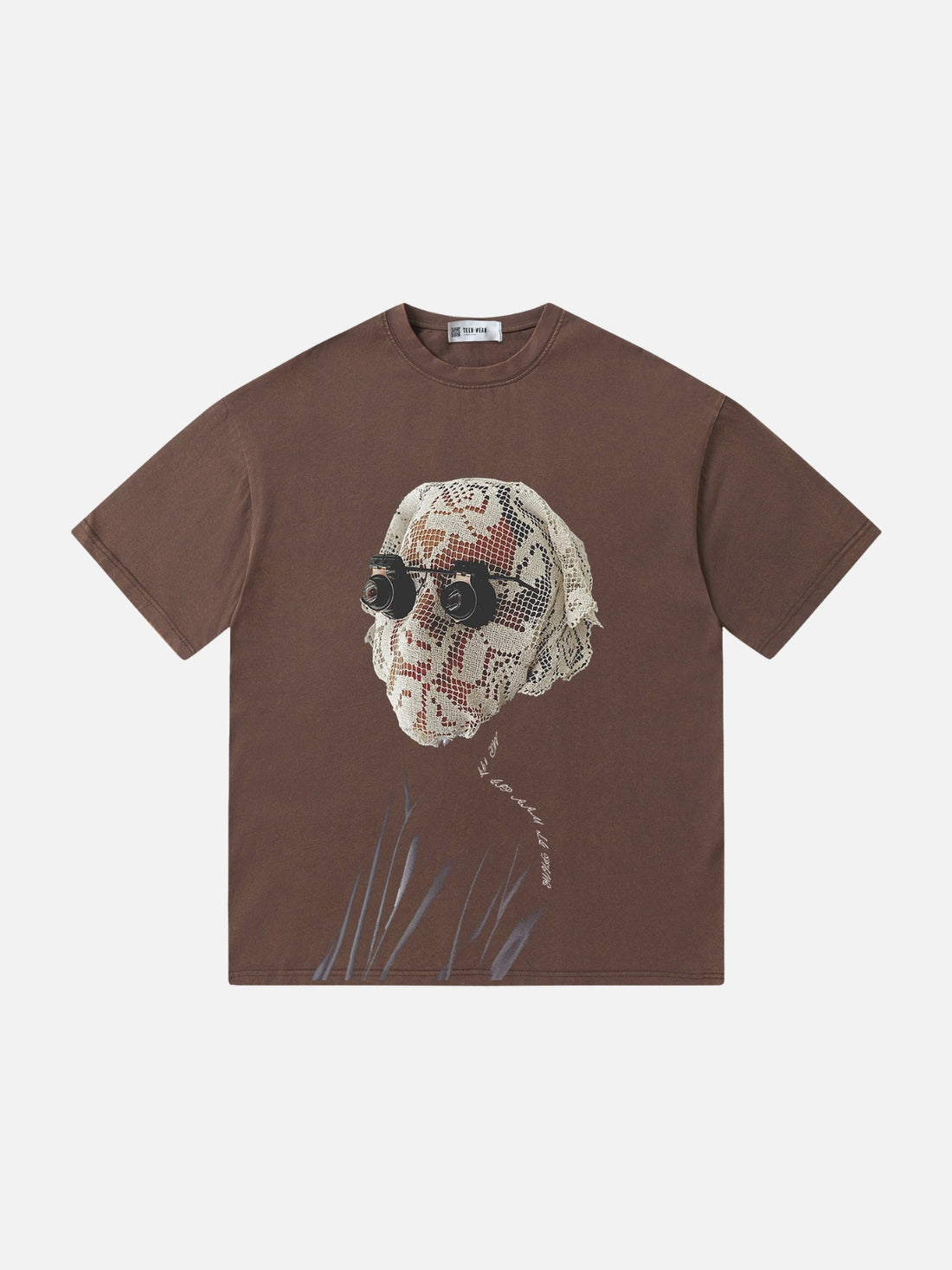 BABKA - Oversized Print T-Shirt Brown | TEENWEAR.EU