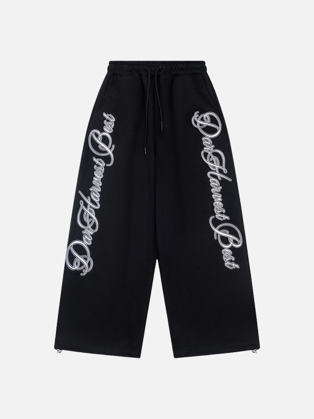 HARVESTY - Baggy Print Sweatpants Black | Teenwear.eu