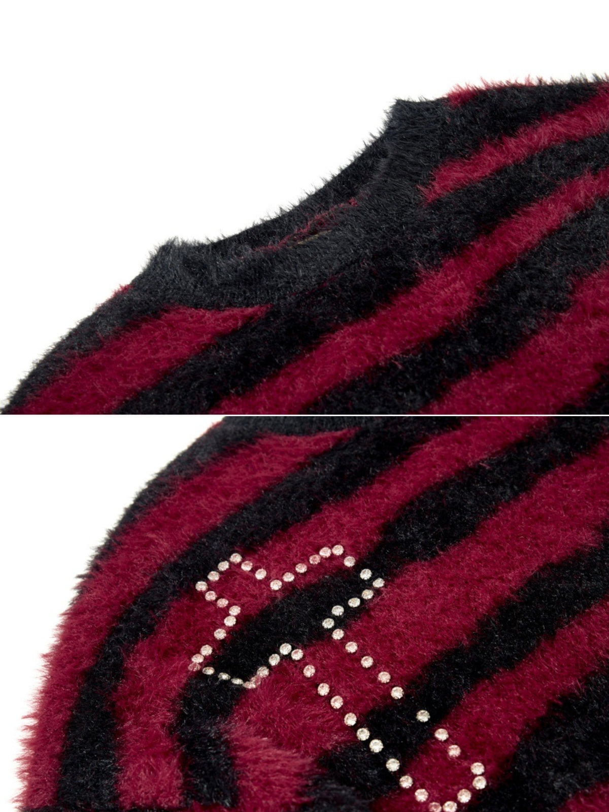 CROSSE - Rhinestone Oversized Graphic Sweater