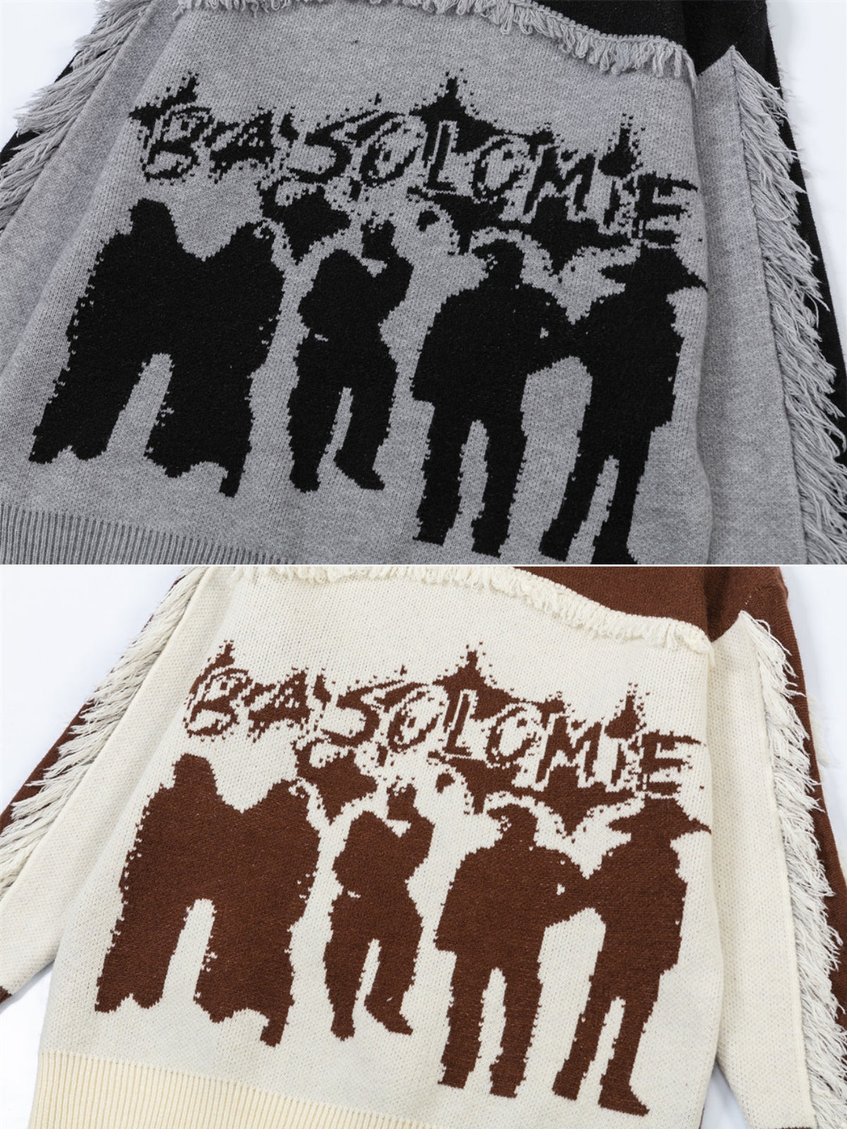 BASOLOME - Oversized Graphic Embroidered Sweater