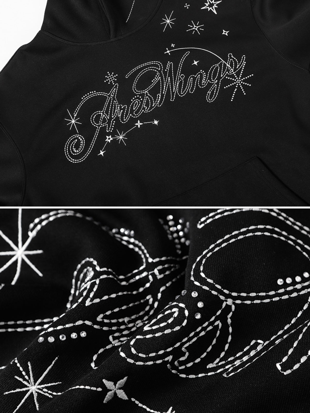 ARESY - Oversized Embroidered Hoodie | Teenwear.eu