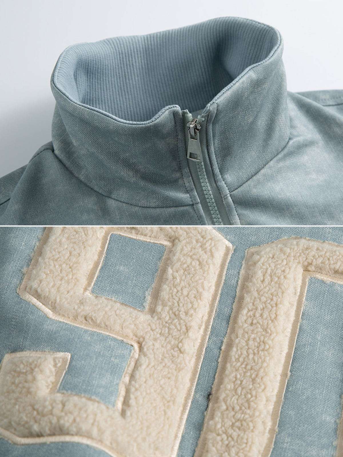 TRIBONO – Oversized Embroidered Varsity Jacket