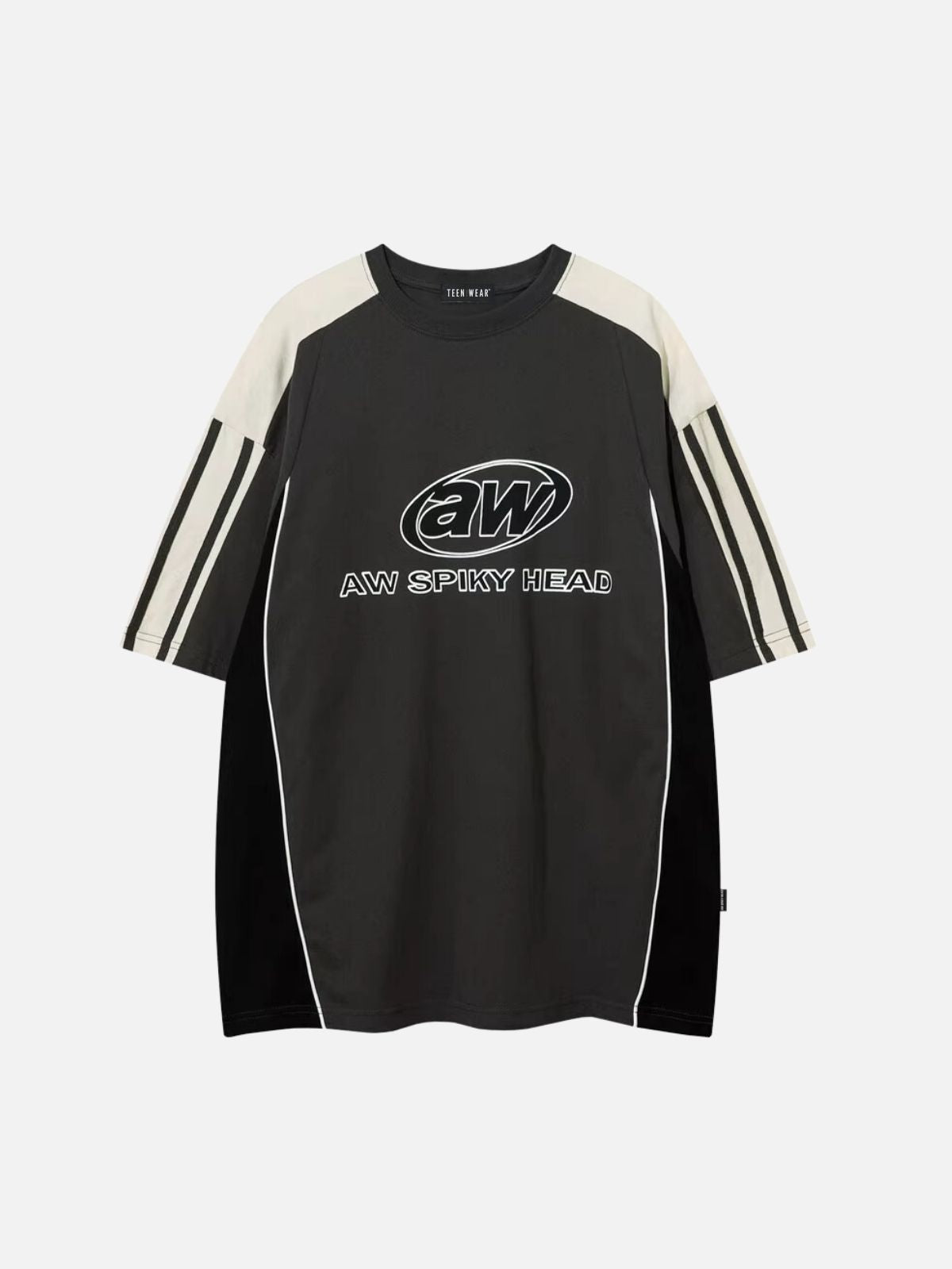 SPIKY - Oversized Print T-Shirt Grey | TEENWEAR.EU