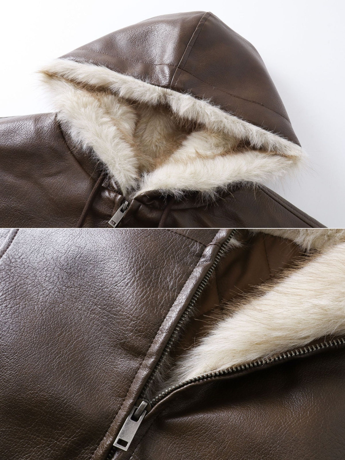 LUSTICA - Oversized Basic Faux Leather Jacket