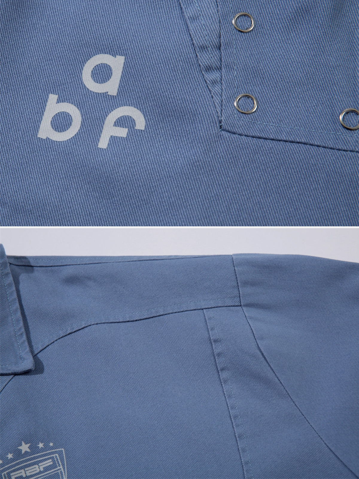 BLUZO – Oversized Graphic Polo Jacket