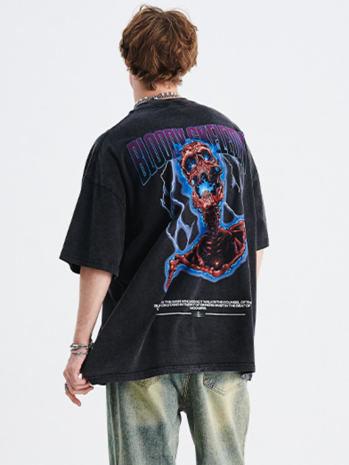 BLOODYSKELETON - Oversized Print T-Shirt | TEENWEAR.EU