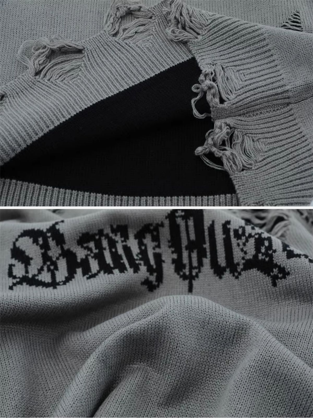 BUSNO - Oversized Graphic Sweater | TEENWEAR.EU