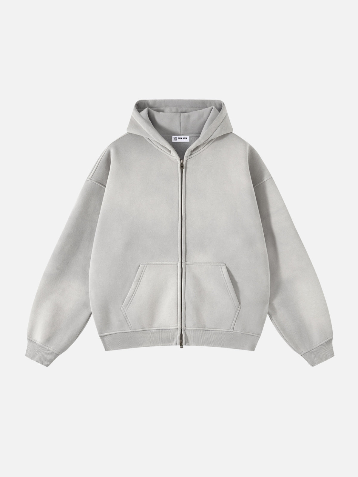 COMFY - Premium Oversized Zip Up Hoodie Grey | TEENWEAR.EU