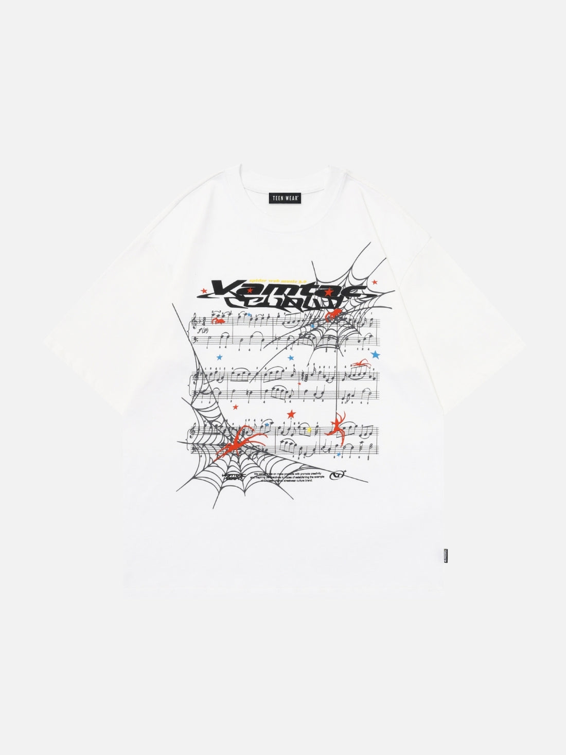 SPIDY NOTES - Oversized Print T-Shirt Black | TEENWEAR.EU