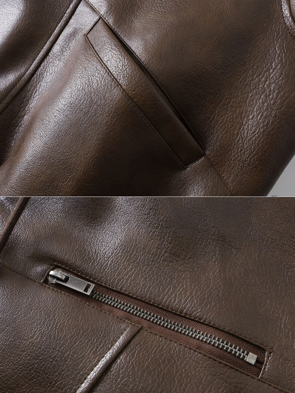 LUSTICA - Oversized Basic Faux Leather Jacket