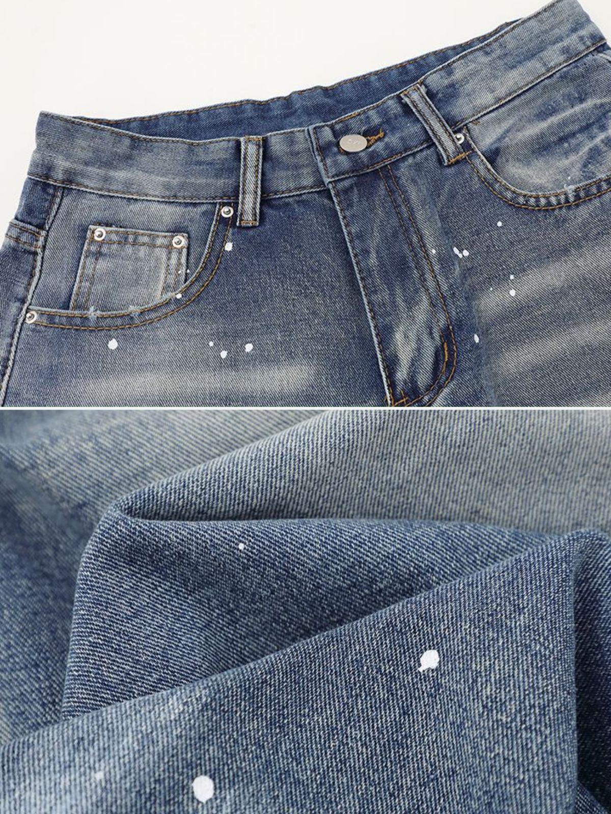 SPLATTY - Baggy Print Jeans