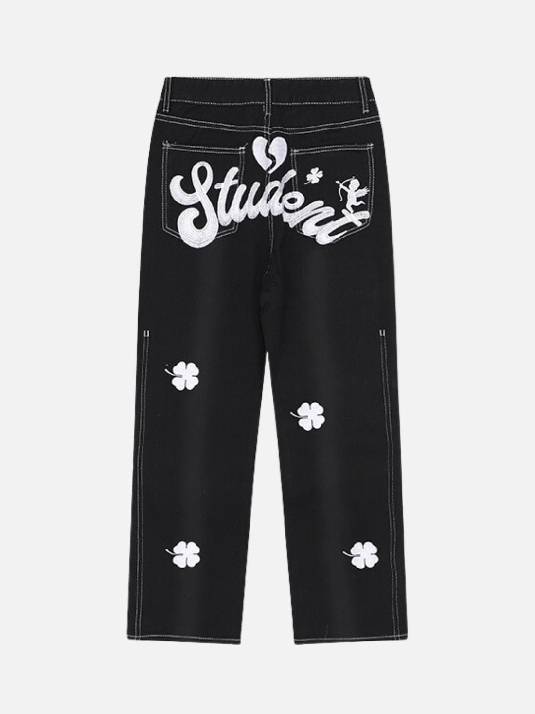 BLASTED - Regular Embroidered Jeans Black | TEENWEAR.EU