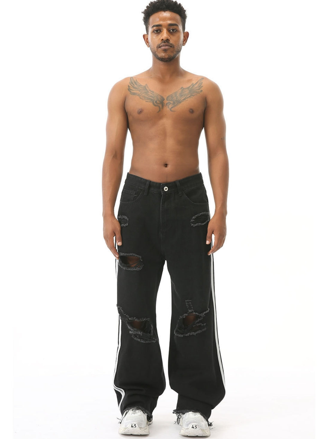 LEG HOLES - Baggy Graphic Jeans | TEENWEAR.EU