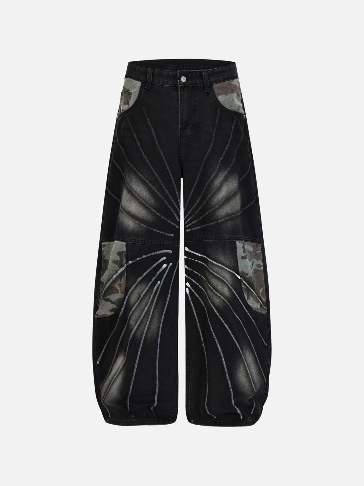 SPLASHY - Baggy Graphic Jeans Black | Teenwear.eu