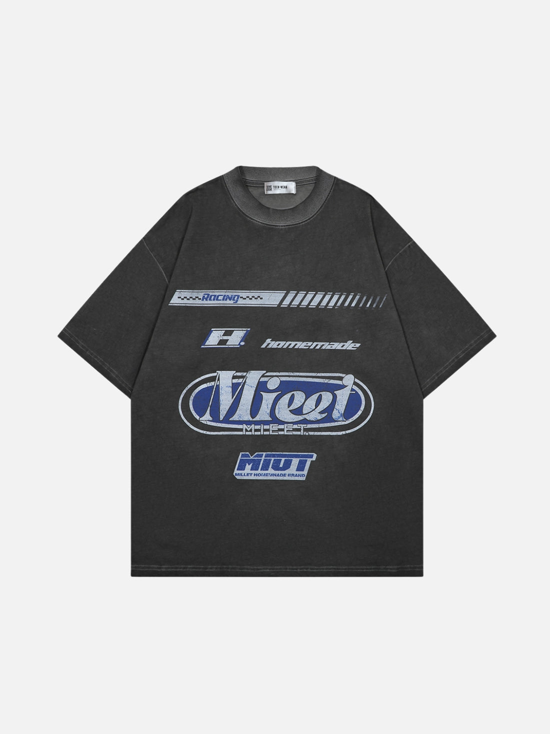 TIEEM - Oversized Print T-Shirt Black | TEENWEAR.EU
