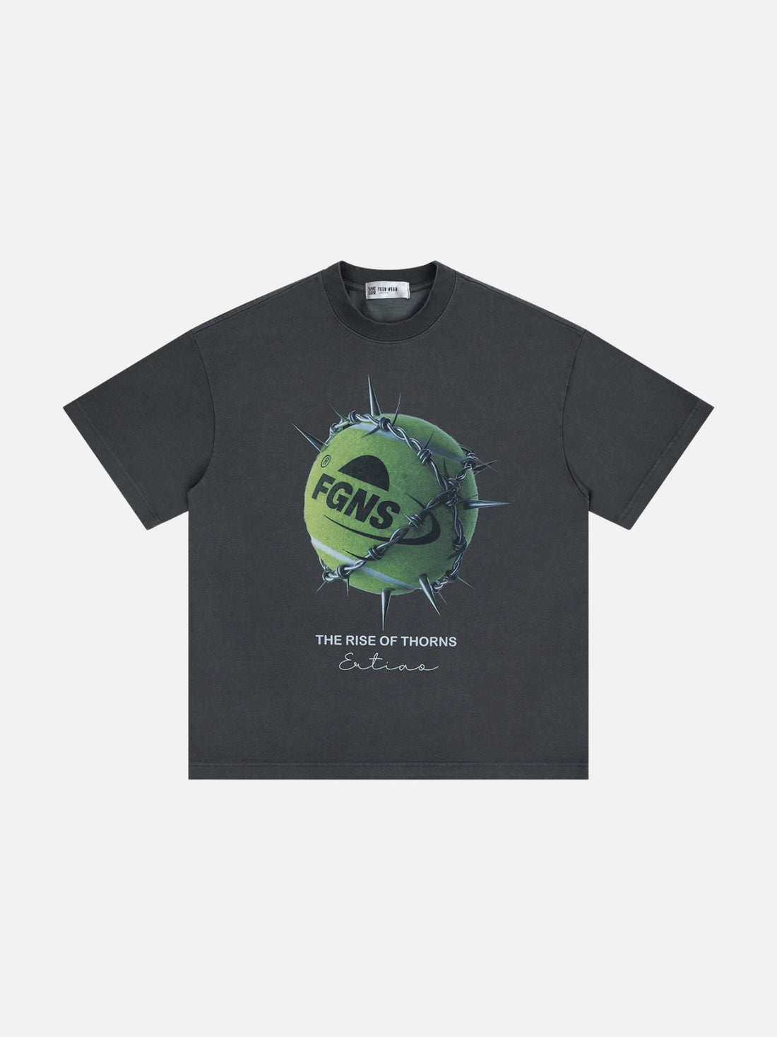 THORNY - Oversized Graphic T-Shirt Grey | Teenwear.eu